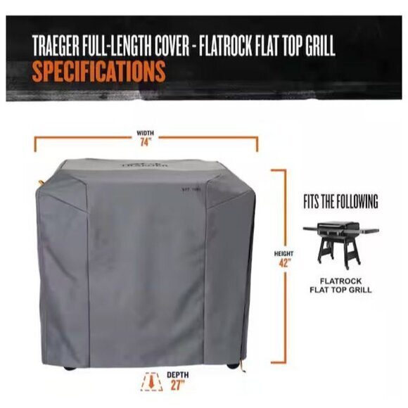 Traeger Flatrock Grill Cover BAC758. Heavy Duty Abrasion Resistant. New in Box - Picture 7 of 15